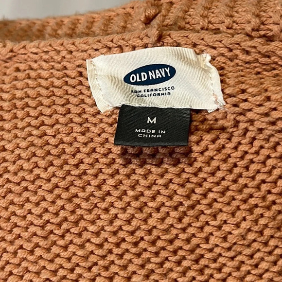 peachy pink open front long sleeve knit Old Navy cardigan size medium - Picture 3 of 3